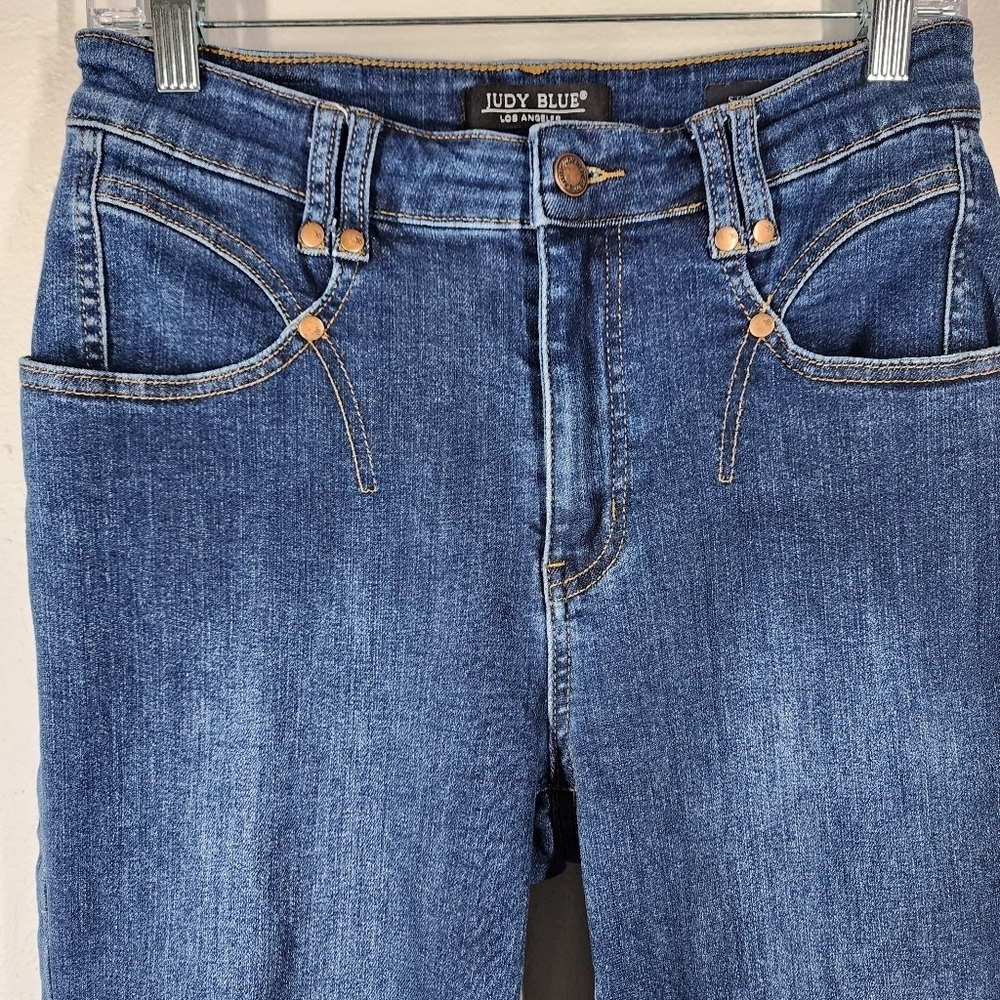 JUDY BLUE STRAIGHT LEG ANKLE JEANS - Picture 3 of 10